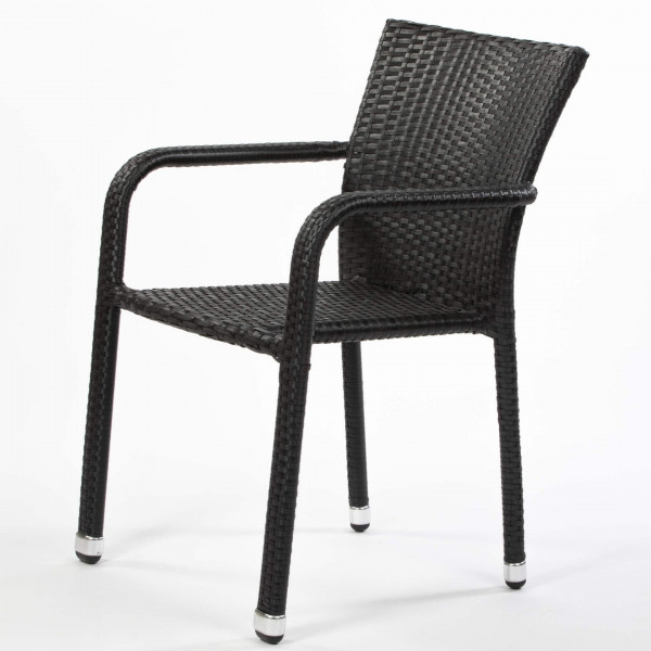 DL BUDDHA Black classic Polyrattan outdoor chair