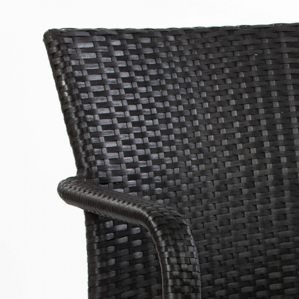 DL BUDDHA Black classic Polyrattan outdoor chair