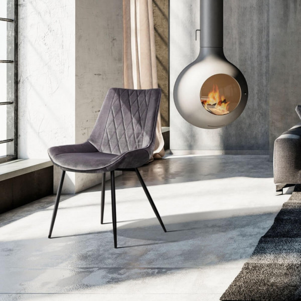 AT DUBAN Grey modern Upholstered indoor chair