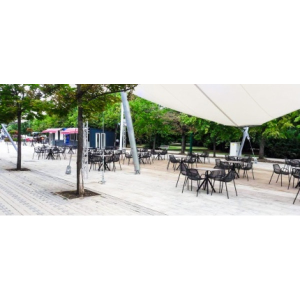 PA CEMENT 70x70 Grey modern Outdoor Tabletop