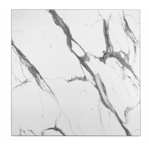 LS COMPACT WHITE MARBLE 120x70 White elegant Tabletop