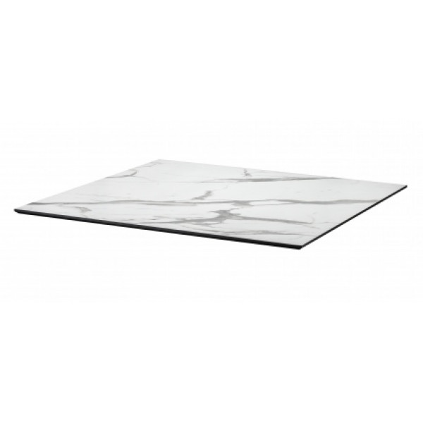 LS COMPACT WHITE MARBLE 120x70 White elegant Tabletop