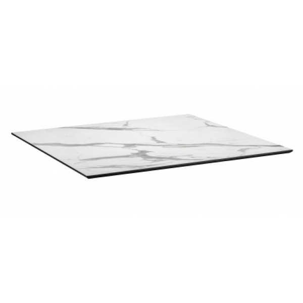 LS COMPACT WHITE MARBLE 120x70 White elegant Tabletop