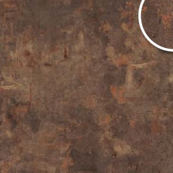 RINO COMPACT TOP RUST 70x70 Brown modern Tabletop