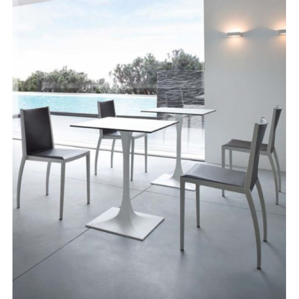 PA WHITE 80x80 White minimalist HPL (Compact) Indoor Tabletop
