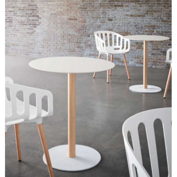PA WHITE 80x80 White minimalist HPL (Compact) Indoor Tabletop