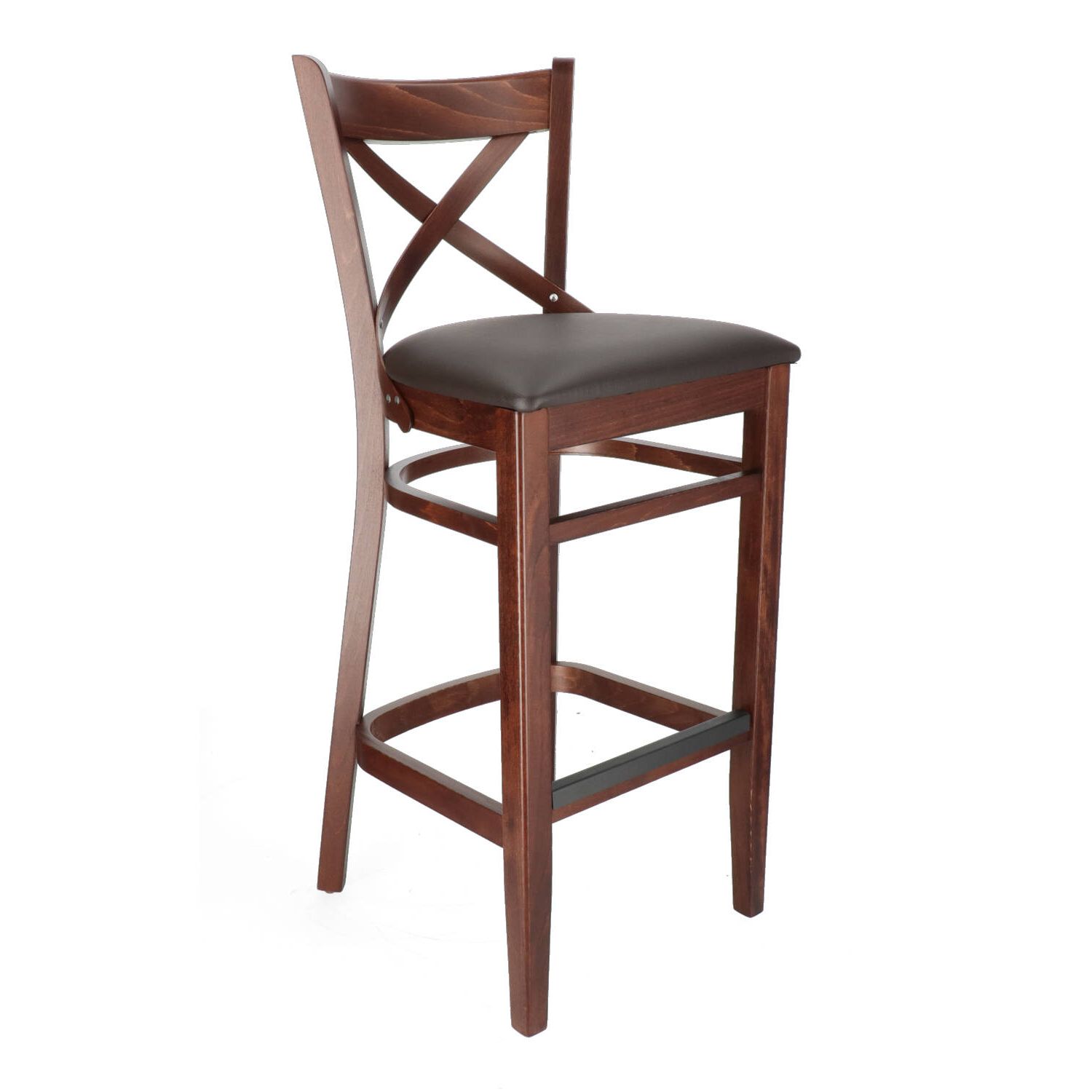 XTON 04 UP Brown Scandinavian Wooden indoor bar stool