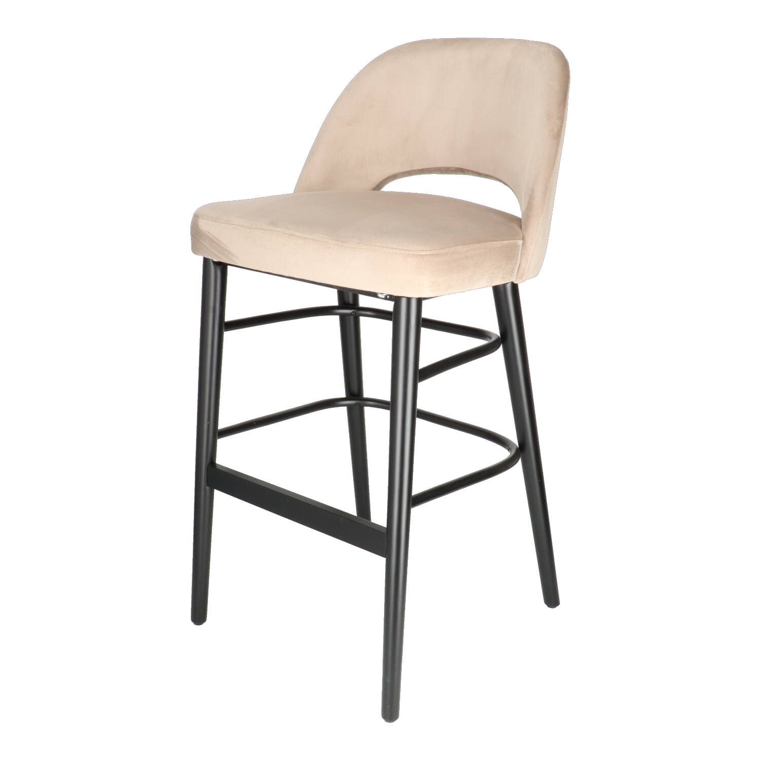 CT FANNY Beige design Upholstered indoor bar stool