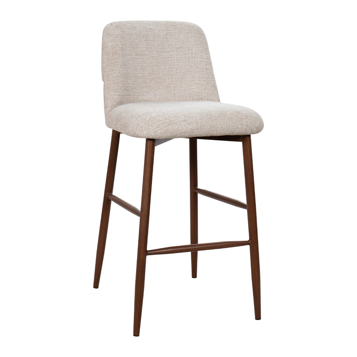 DL SAVANNA Beige elegant Upholstered indoor bar stool