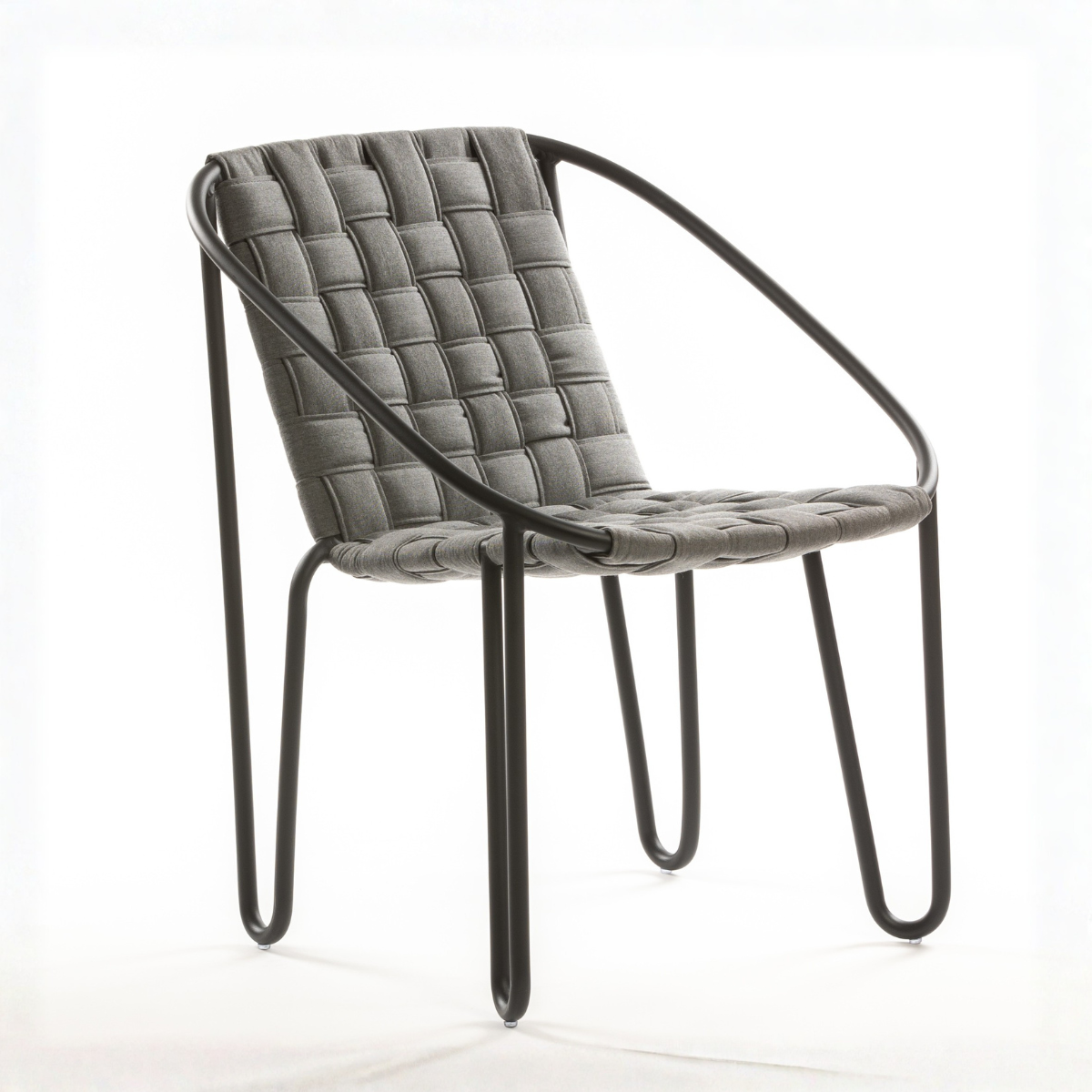 DL JARDINA Grey modern Water-repellent fabric chair