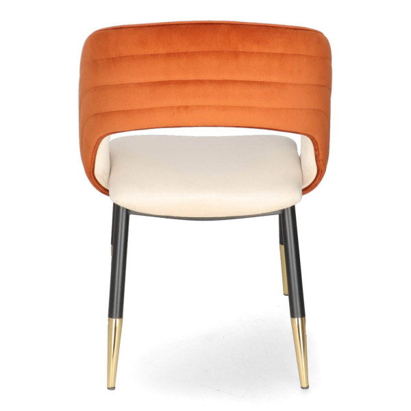 NI HELIA Orange elegant Upholstered indoor chair